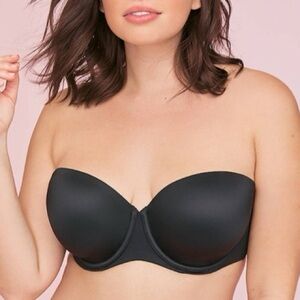 💥 Cacique Black Lightly Lined Multi-Way Strapless Bra